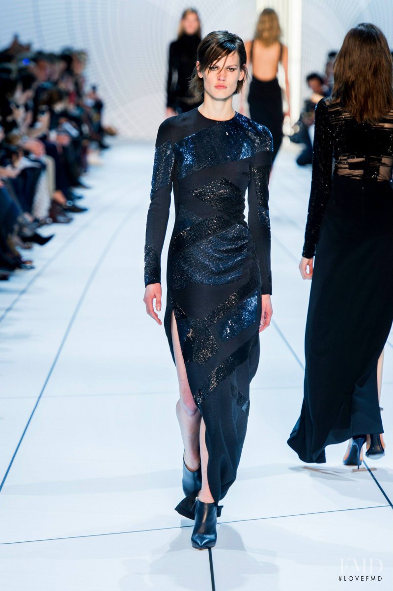Saskia de Brauw featured in  the Mugler fashion show for Autumn/Winter 2015