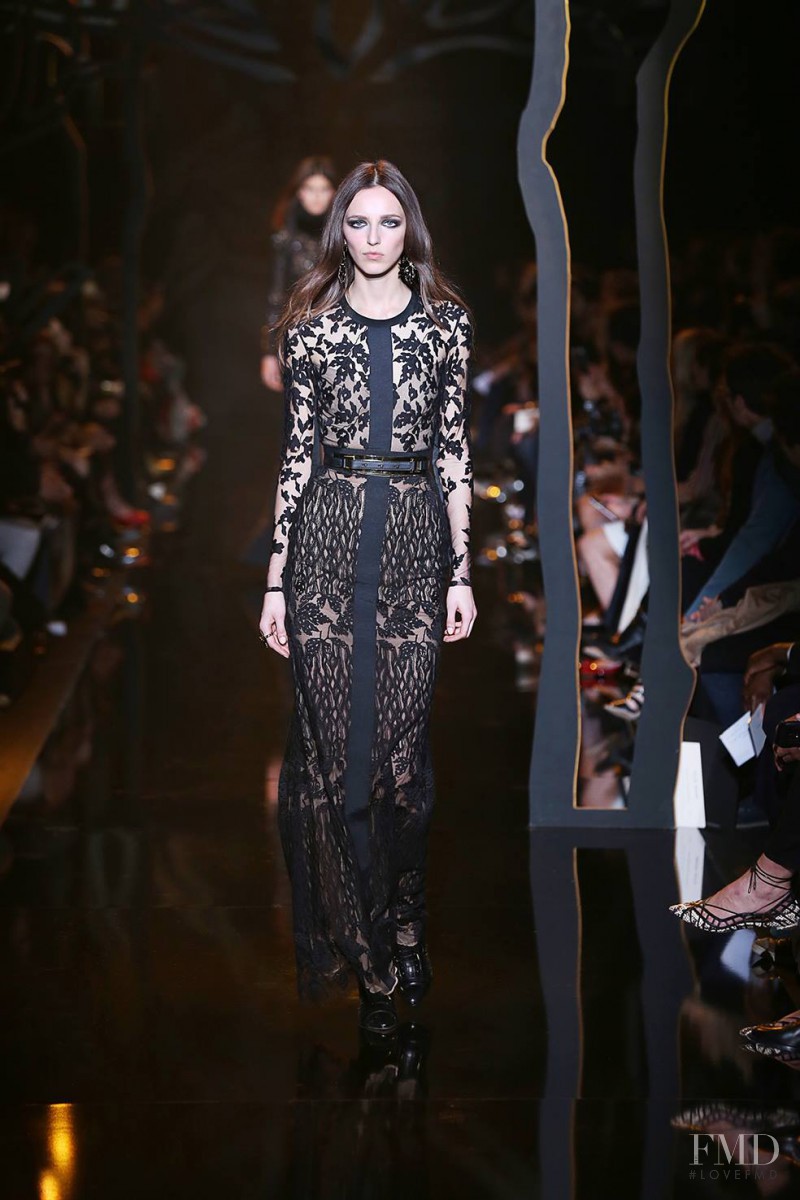 Sasha Antonowskaia featured in  the Elie Saab fashion show for Autumn/Winter 2015