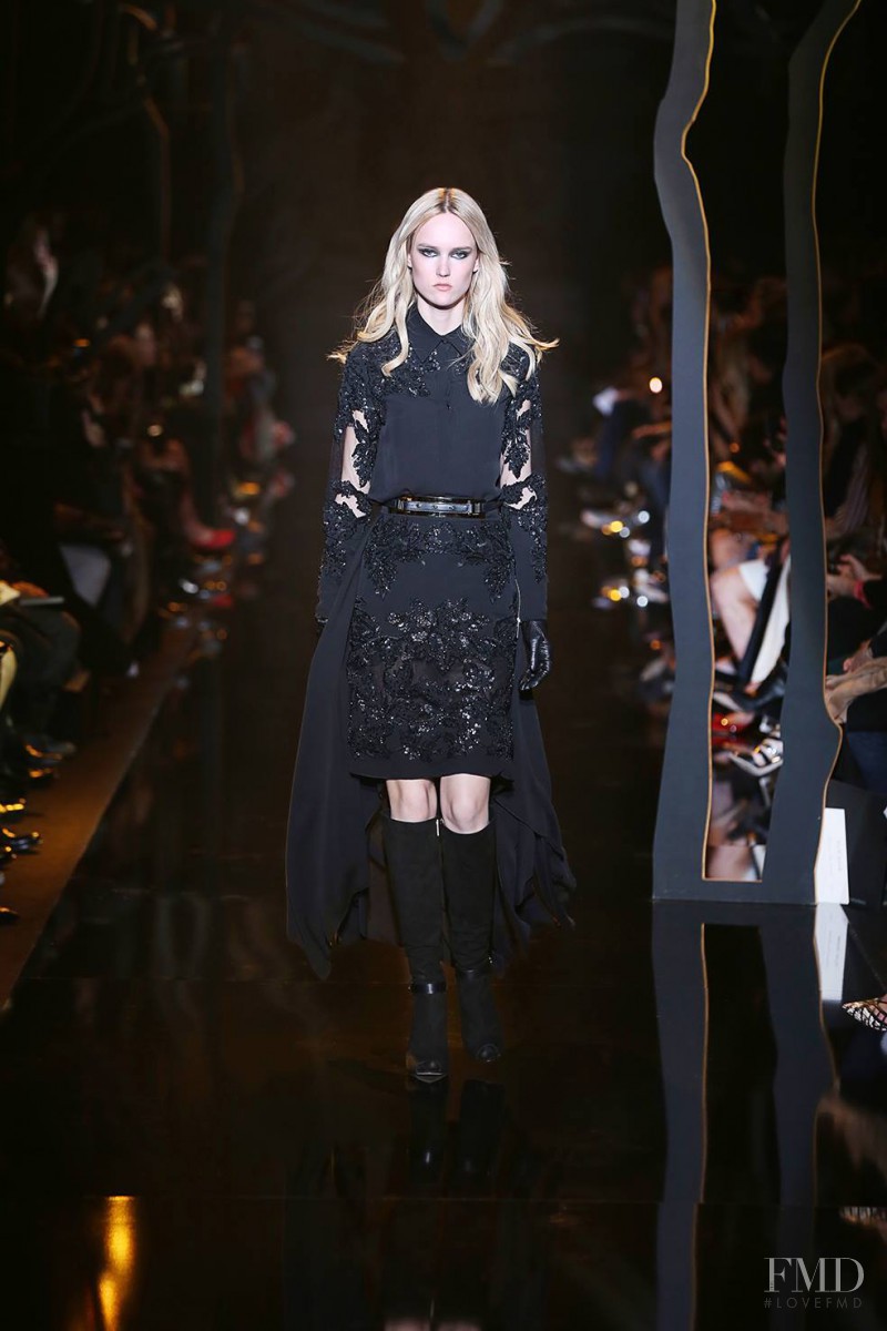 Harleth Kuusik featured in  the Elie Saab fashion show for Autumn/Winter 2015