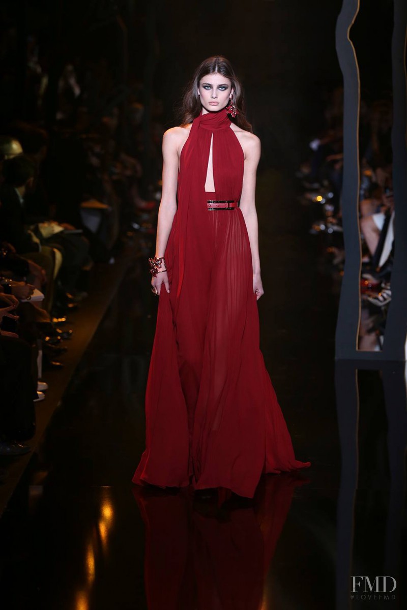 Taylor Hill featured in  the Elie Saab fashion show for Autumn/Winter 2015