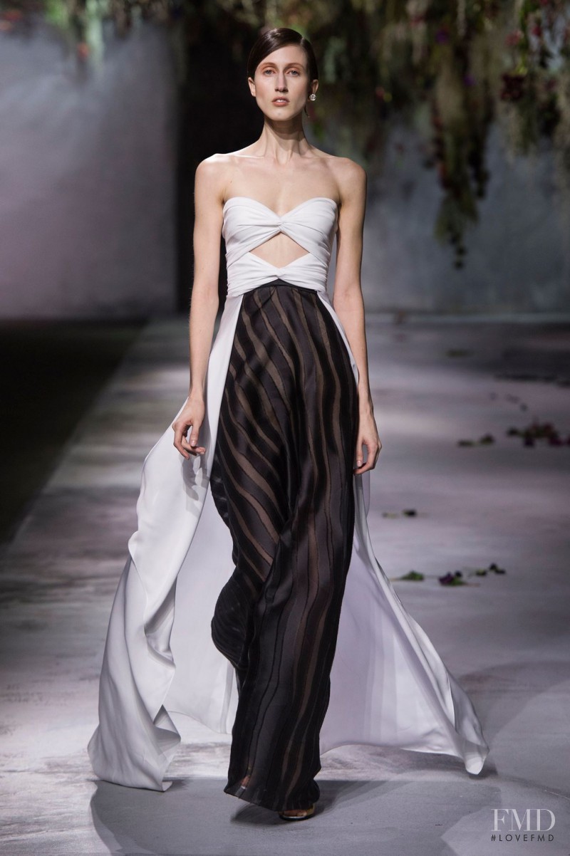 Anna Cleveland featured in  the Vionnet fashion show for Autumn/Winter 2015