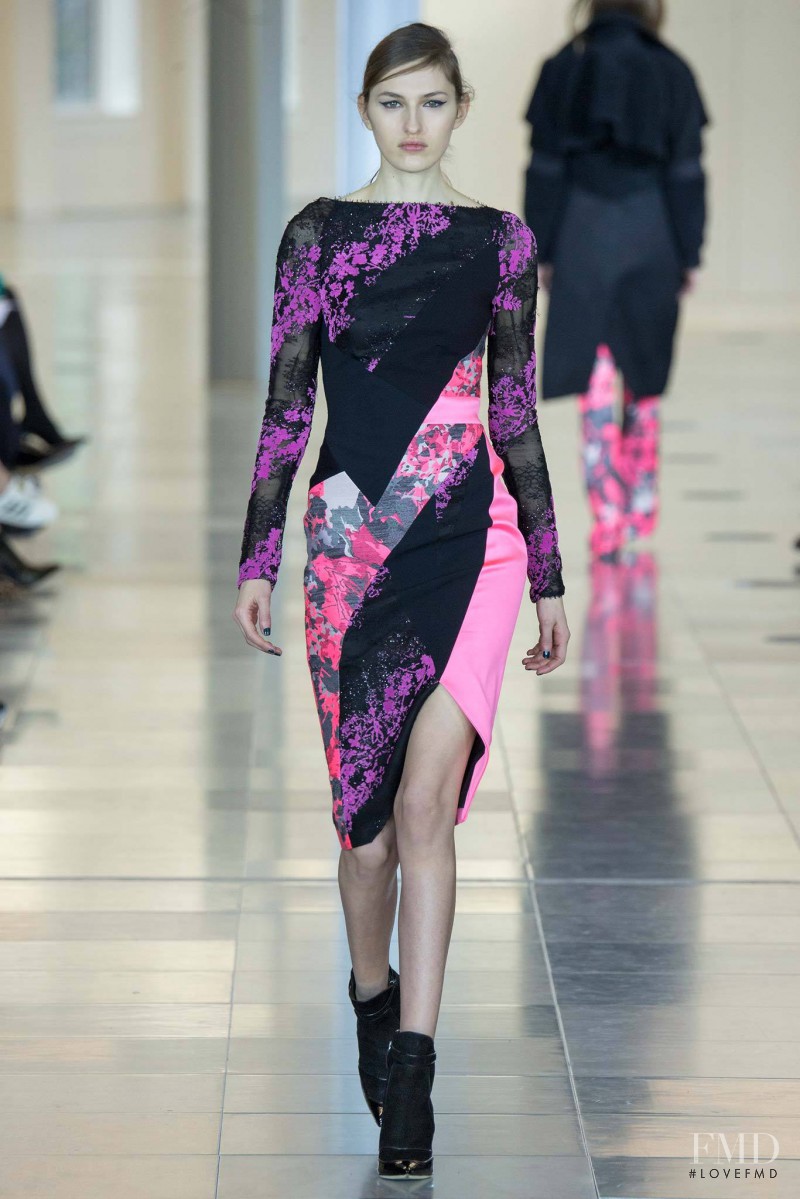 Zoe Huxford featured in  the Antonio Berardi fashion show for Autumn/Winter 2015