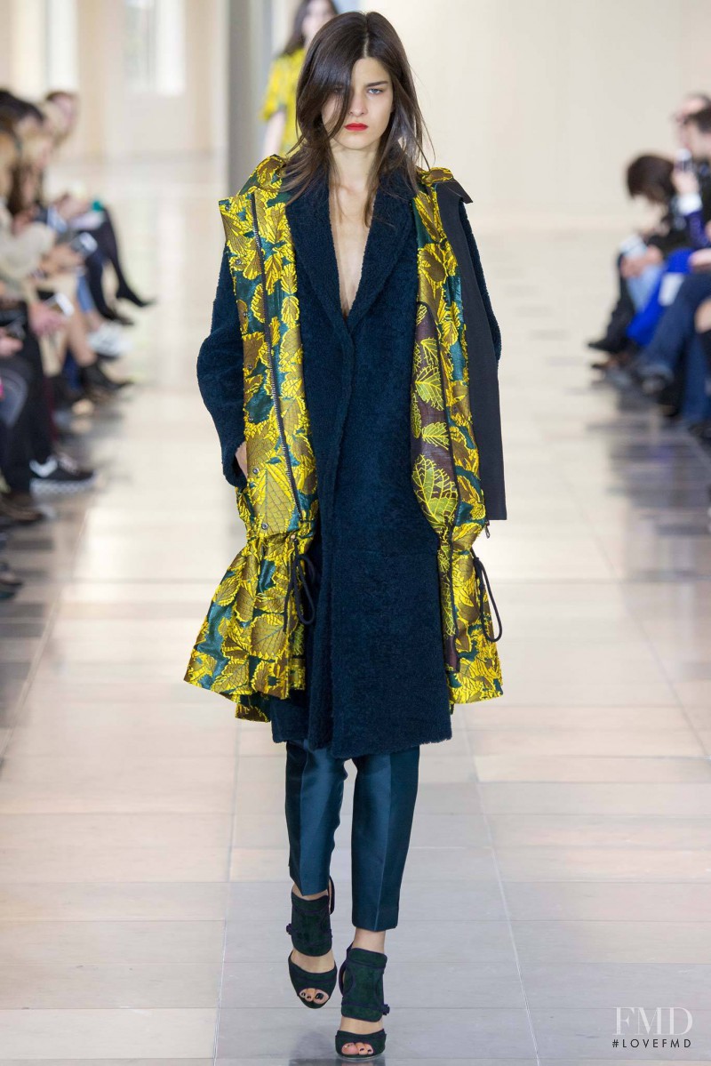 Astrid Holler featured in  the Antonio Berardi fashion show for Autumn/Winter 2015