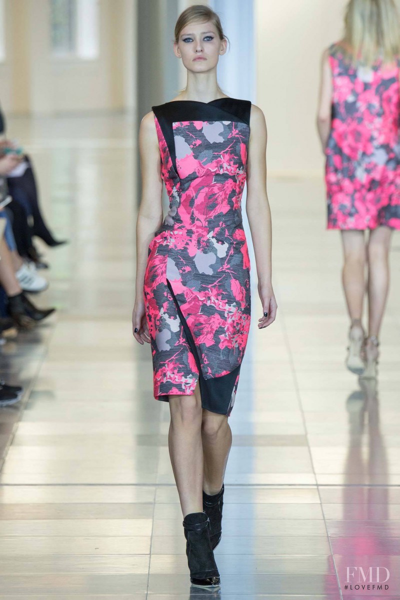 Namara Van Kleeff featured in  the Antonio Berardi fashion show for Autumn/Winter 2015