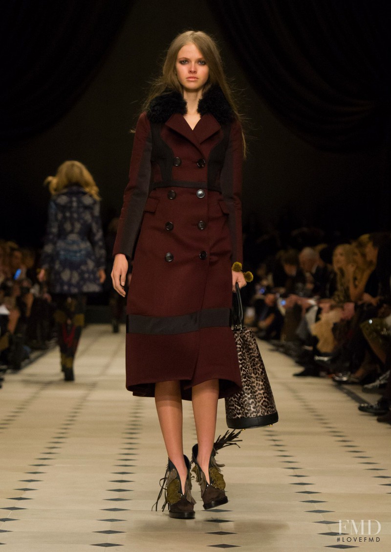 Avery Blanchard featured in  the Burberry Prorsum fashion show for Autumn/Winter 2015