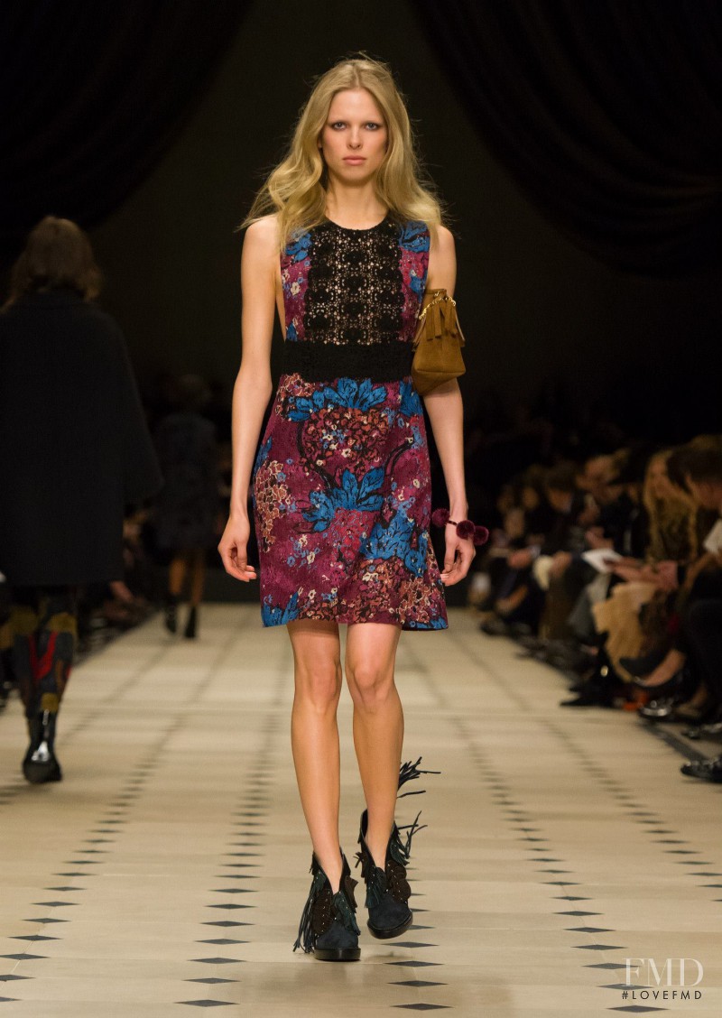 Lina Berg featured in  the Burberry Prorsum fashion show for Autumn/Winter 2015