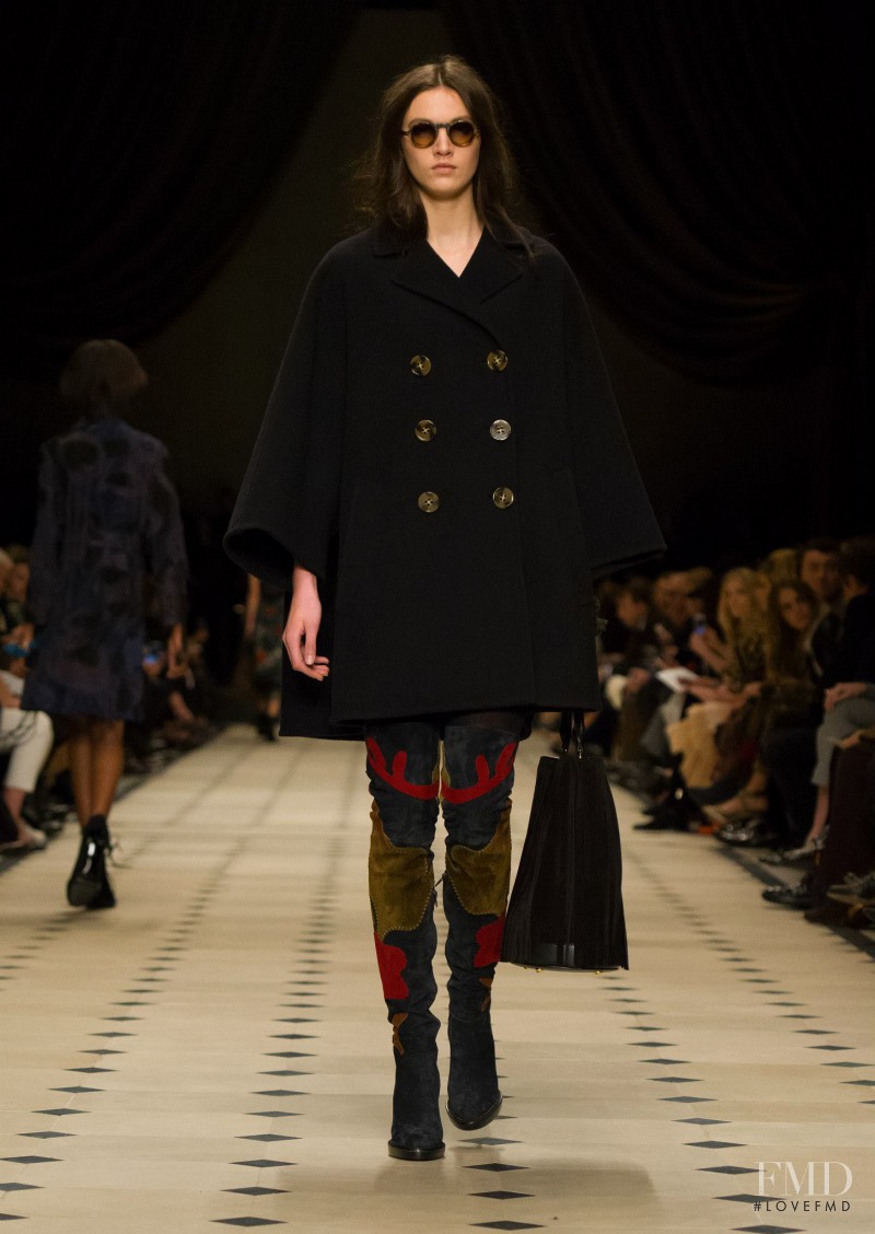 Matilda Lowther featured in  the Burberry Prorsum fashion show for Autumn/Winter 2015