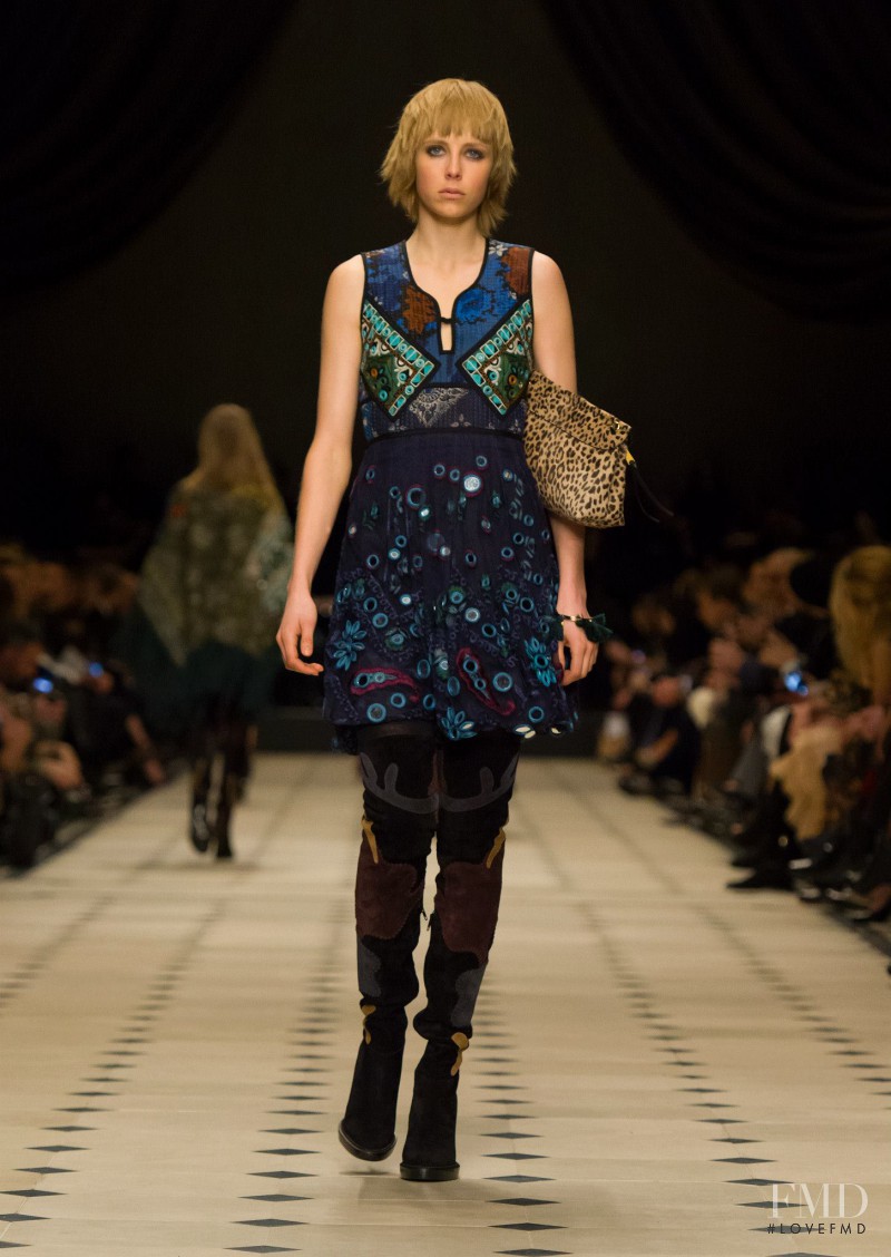 Edie Campbell featured in  the Burberry Prorsum fashion show for Autumn/Winter 2015