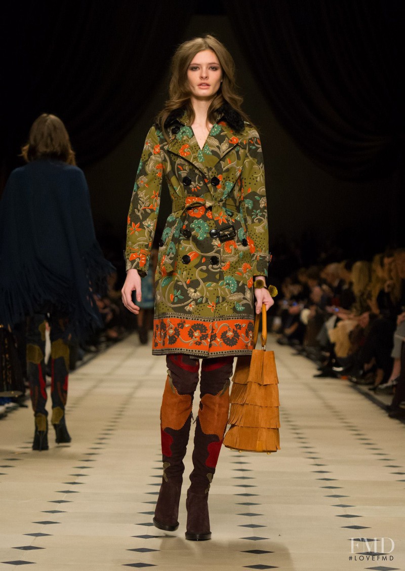 Sophia Skloss featured in  the Burberry Prorsum fashion show for Autumn/Winter 2015