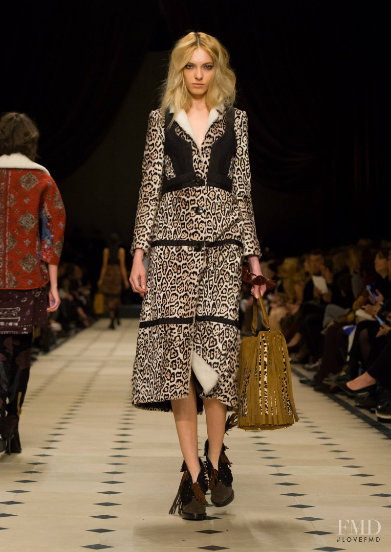 Zlata Semenko featured in  the Burberry Prorsum fashion show for Autumn/Winter 2015