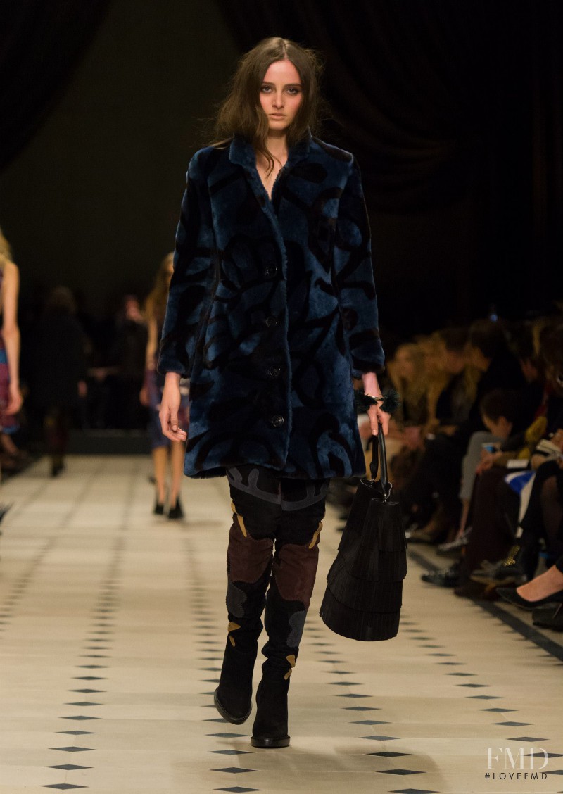 Holly Spencer featured in  the Burberry Prorsum fashion show for Autumn/Winter 2015