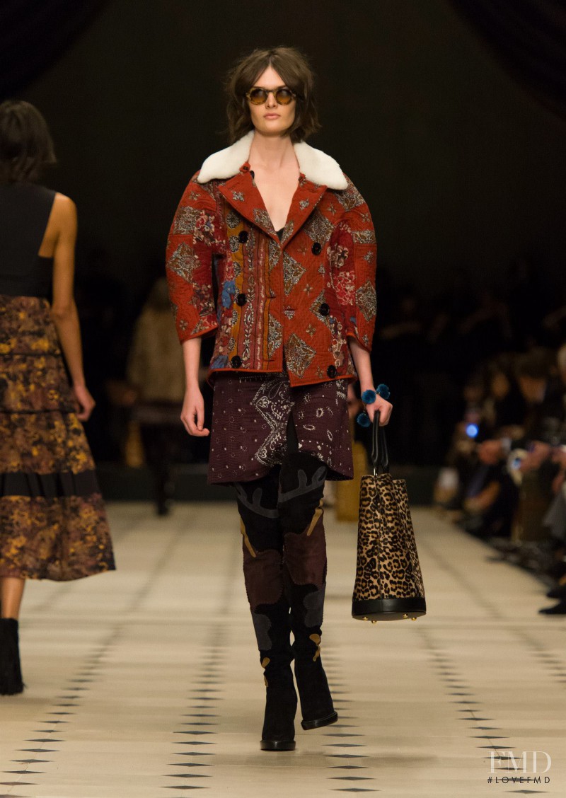 Sam Rollinson featured in  the Burberry Prorsum fashion show for Autumn/Winter 2015