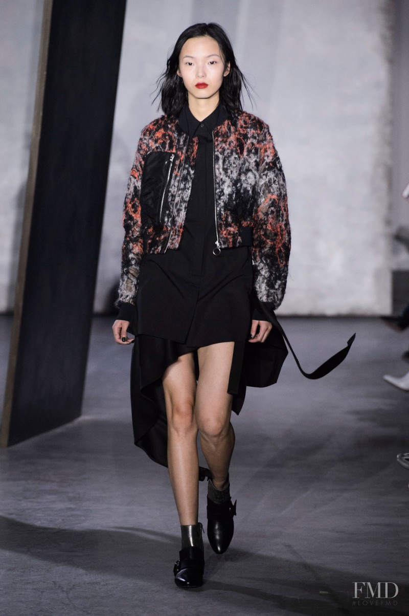 Xiao Wen Ju featured in  the 3.1 Phillip Lim fashion show for Autumn/Winter 2015