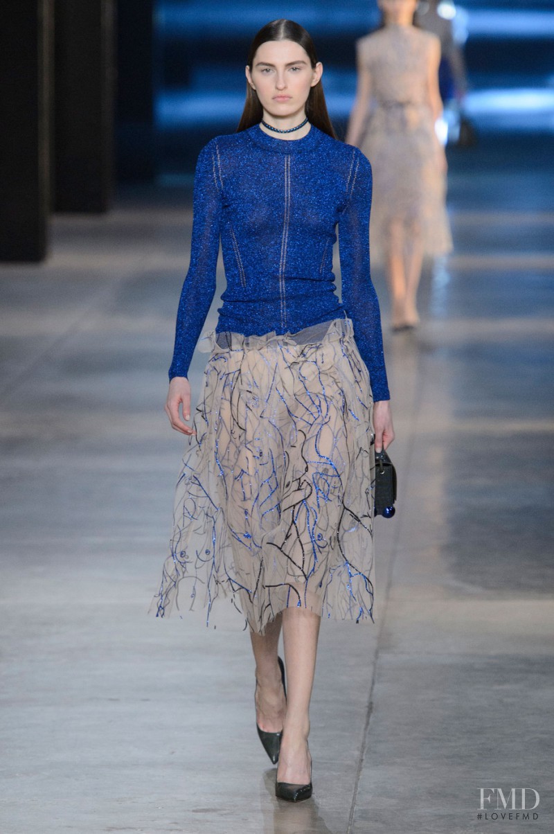 Zoe Huxford featured in  the Christopher Kane fashion show for Autumn/Winter 2015