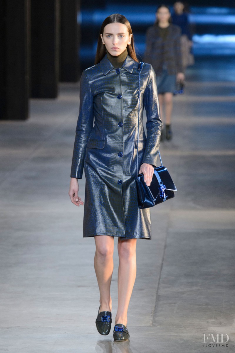 Sasha Antonowskaia featured in  the Christopher Kane fashion show for Autumn/Winter 2015