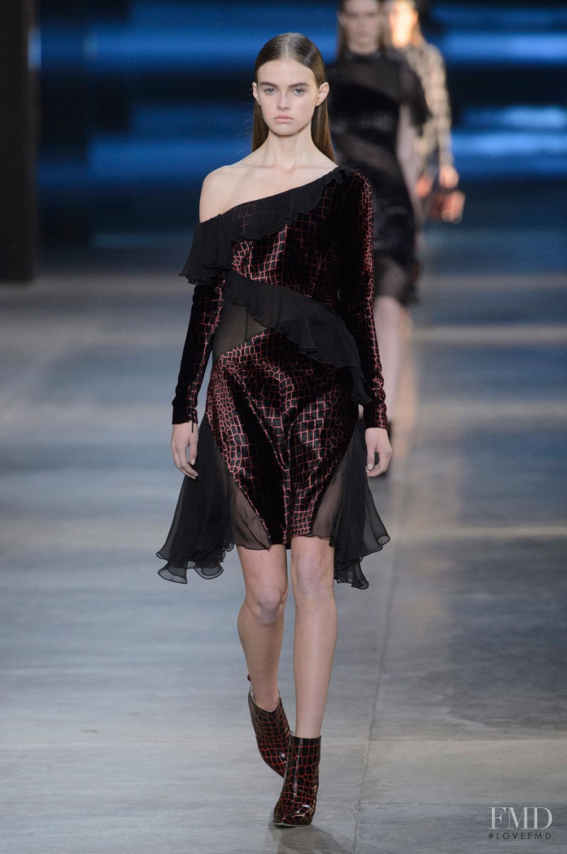 Avery Blanchard featured in  the Christopher Kane fashion show for Autumn/Winter 2015