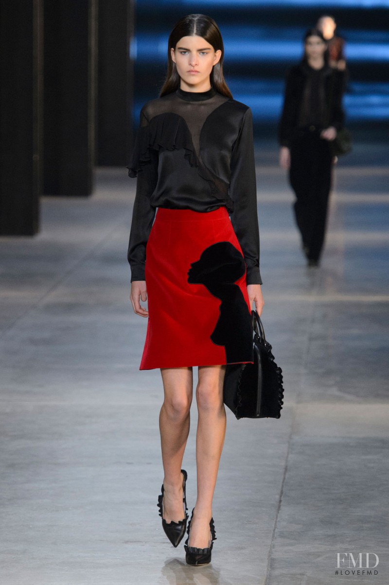 Astrid Holler featured in  the Christopher Kane fashion show for Autumn/Winter 2015