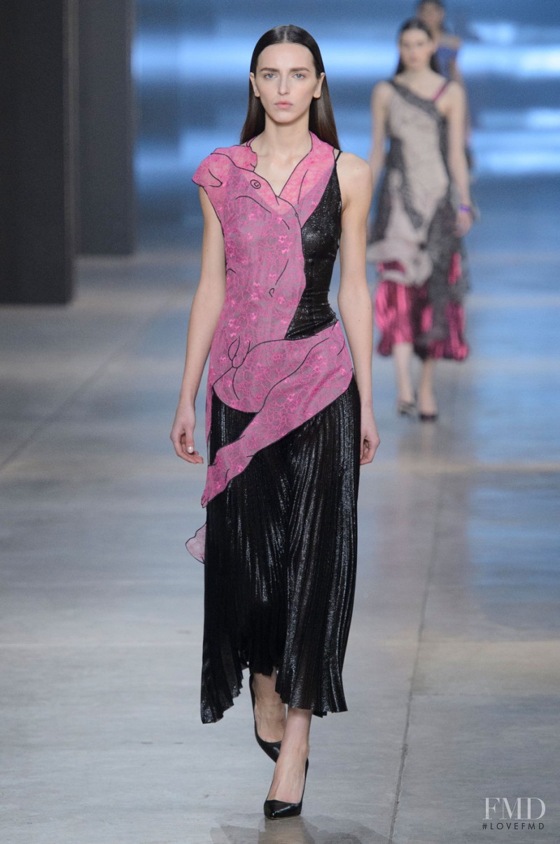 Sasha Antonowskaia featured in  the Christopher Kane fashion show for Autumn/Winter 2015