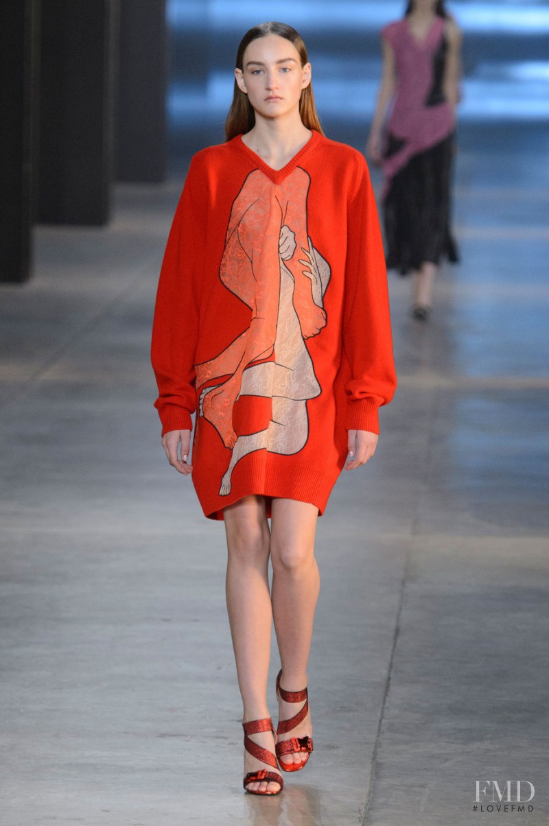 Agnes Nieske featured in  the Christopher Kane fashion show for Autumn/Winter 2015