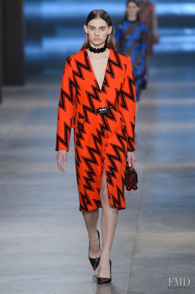 Eva Saadi Schimmel featured in  the Christopher Kane fashion show for Autumn/Winter 2015