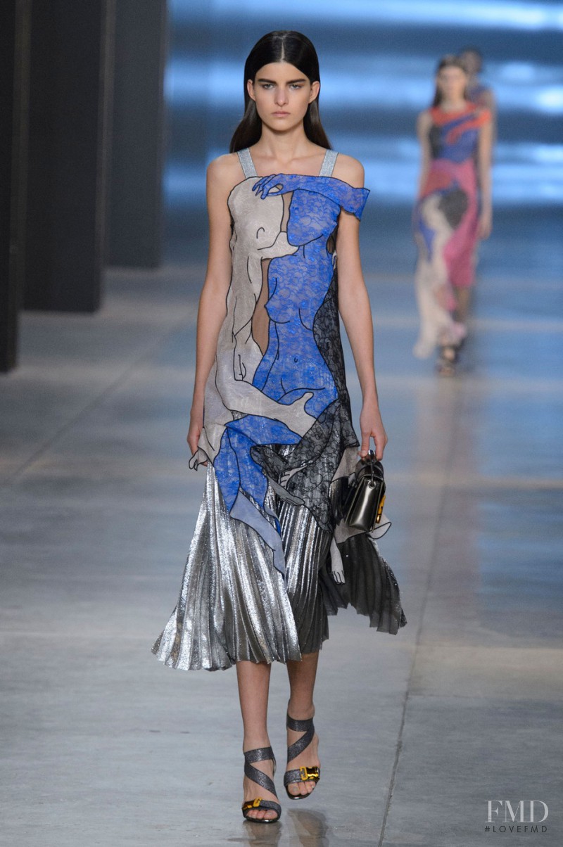 Astrid Holler featured in  the Christopher Kane fashion show for Autumn/Winter 2015