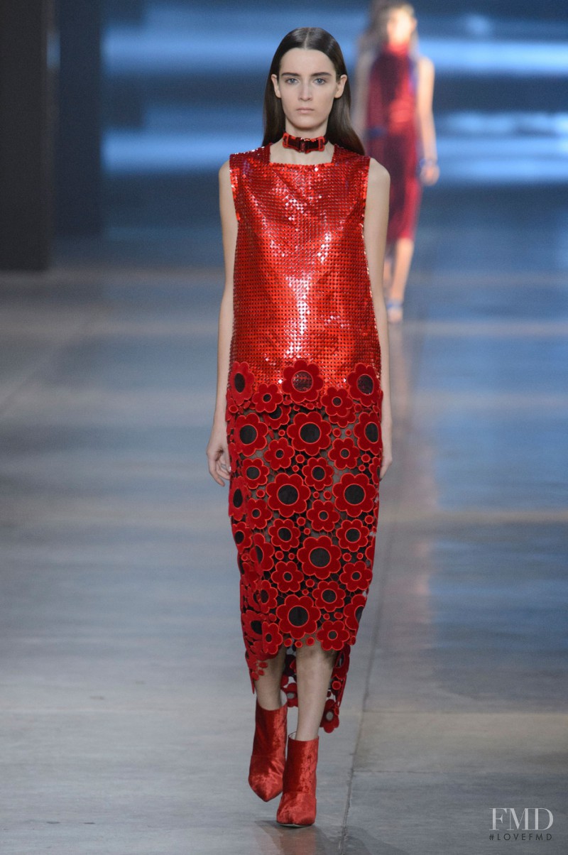 Yana Van Ginneken featured in  the Christopher Kane fashion show for Autumn/Winter 2015