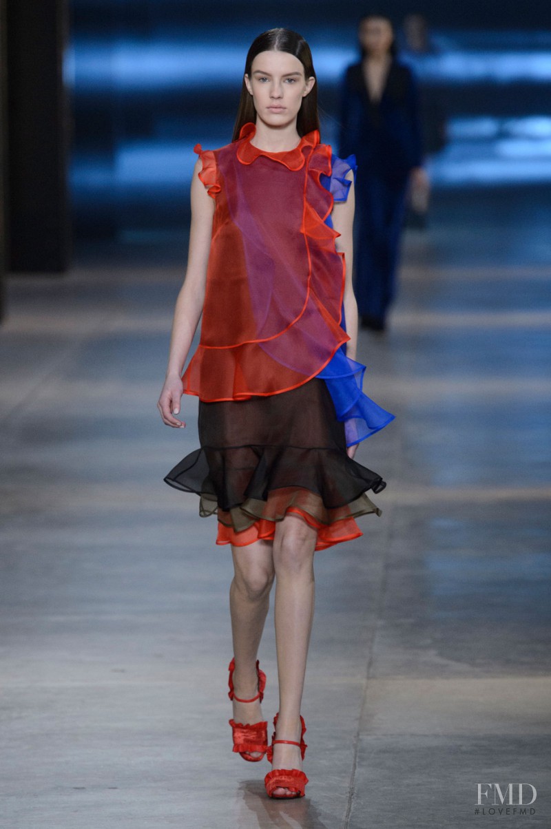 Clarine de Jonge featured in  the Christopher Kane fashion show for Autumn/Winter 2015