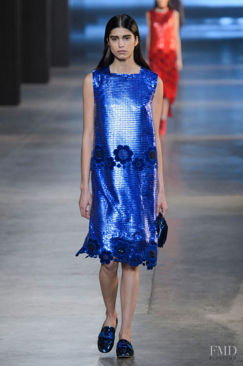Mica Arganaraz featured in  the Christopher Kane fashion show for Autumn/Winter 2015