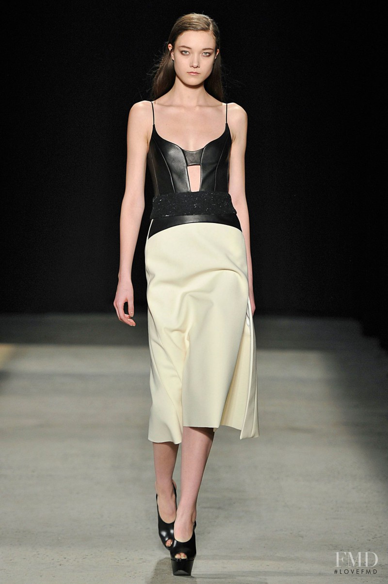 Yumi Lambert featured in  the Narciso Rodriguez fashion show for Autumn/Winter 2015