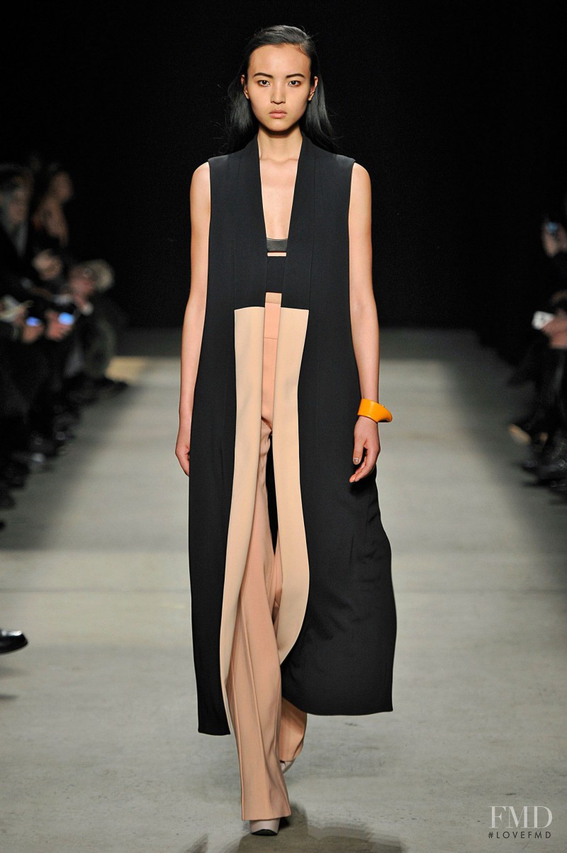 Luping Wang featured in  the Narciso Rodriguez fashion show for Autumn/Winter 2015