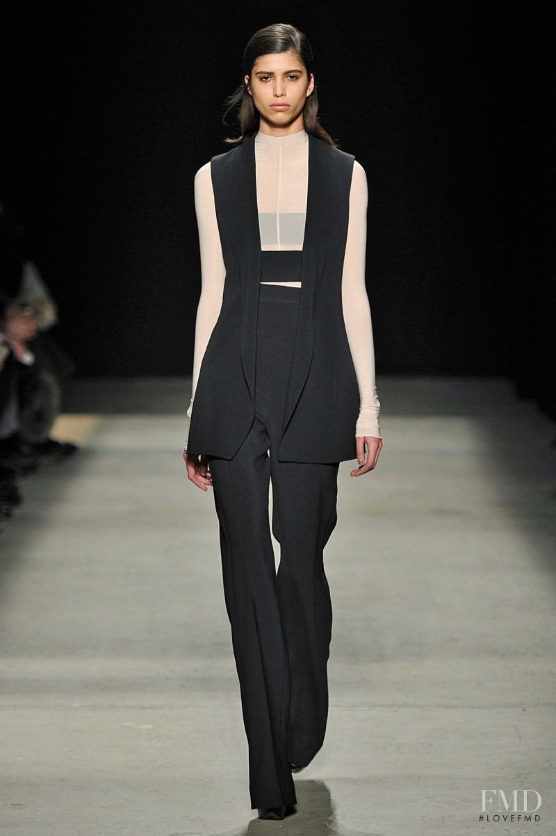 Mica Arganaraz featured in  the Narciso Rodriguez fashion show for Autumn/Winter 2015