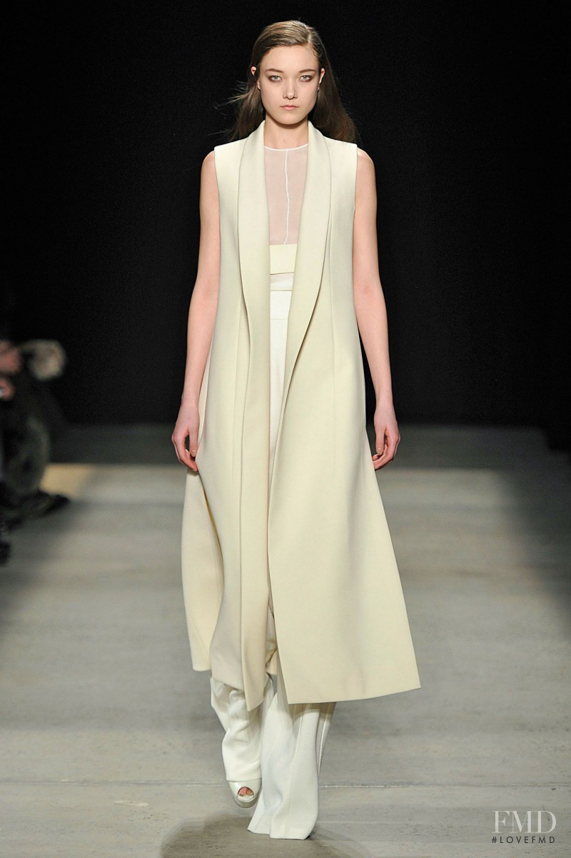 Yumi Lambert featured in  the Narciso Rodriguez fashion show for Autumn/Winter 2015