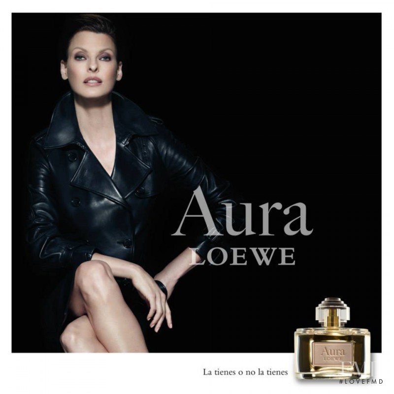 Linda Evangelista featured in  the Loewe Perfumes Loewe Aura Fragrance  advertisement for Autumn/Winter 2013