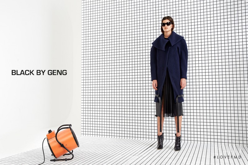 Astrid Holler featured in  the Black by Geng advertisement for Resort 2015