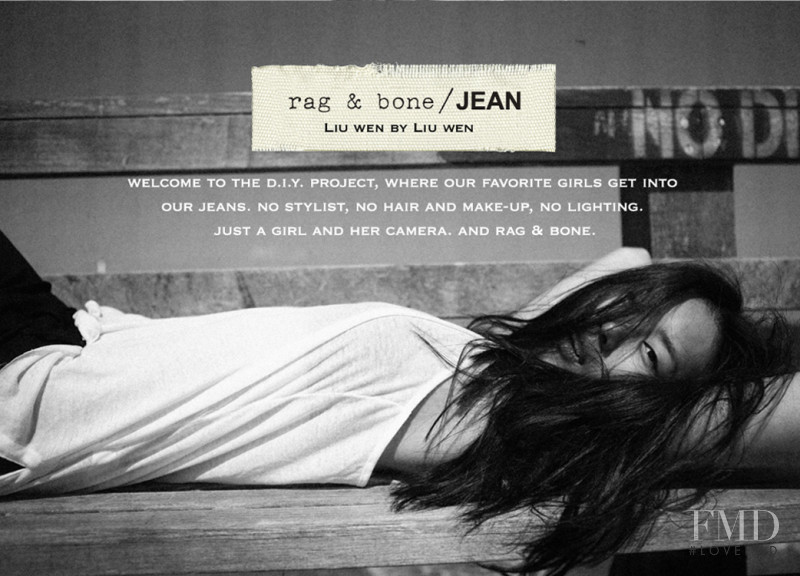 Liu Wen featured in  the rag & bone advertisement for Autumn/Winter 2013