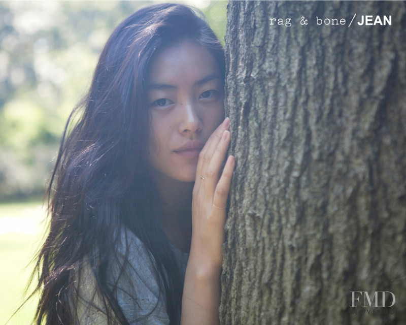 Liu Wen featured in  the rag & bone advertisement for Autumn/Winter 2013