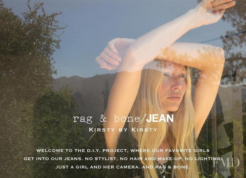 Kirsty Hume featured in  the rag & bone advertisement for Autumn/Winter 2013