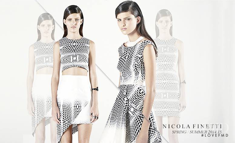 Astrid Holler featured in  the Nicola Finetti lookbook for Spring/Summer 2014