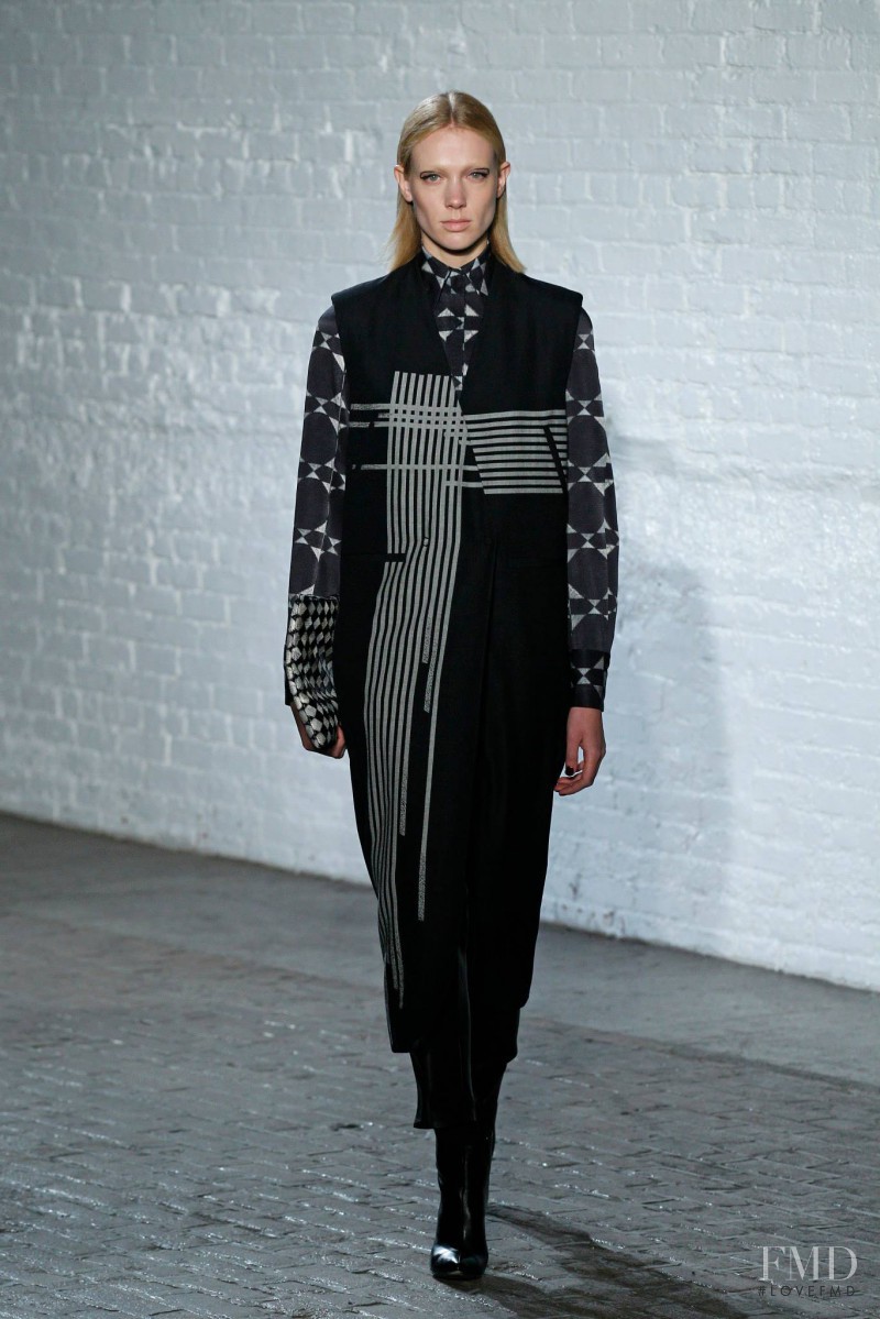 Annely Bouma featured in  the Yigal Azrouel fashion show for Autumn/Winter 2015