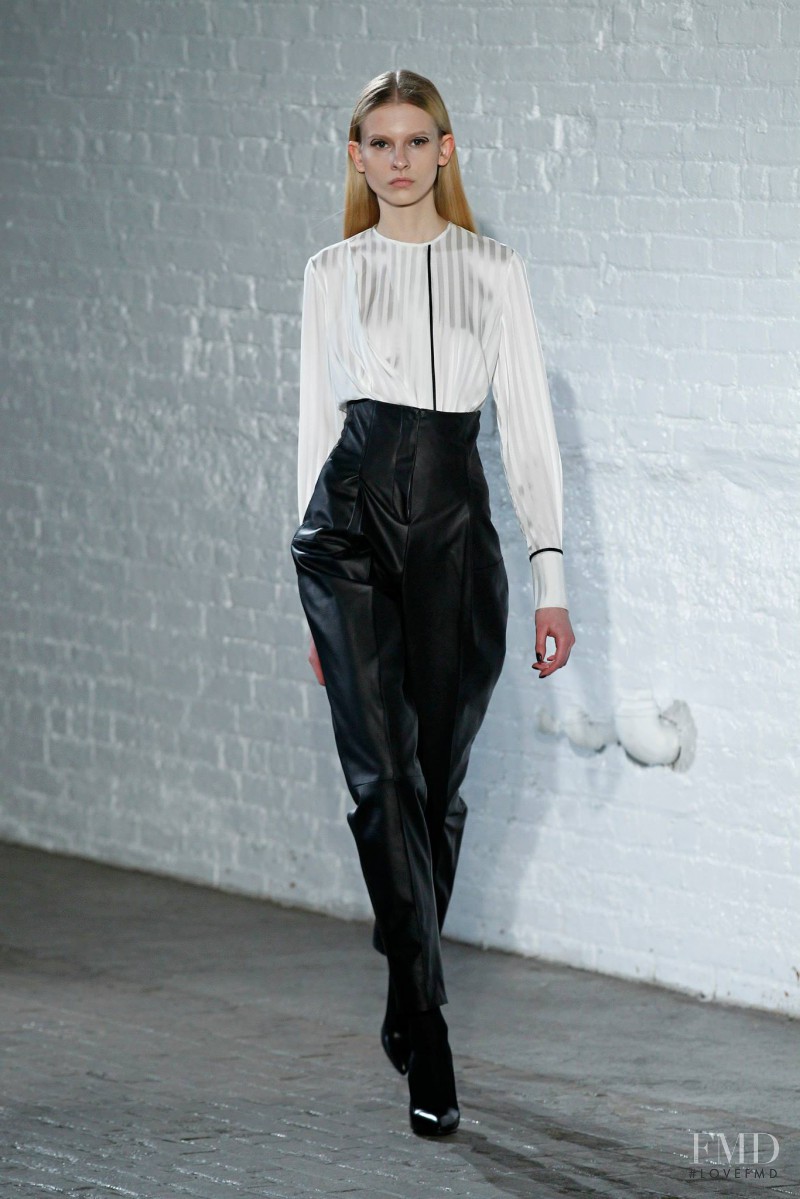Ola Munik featured in  the Yigal Azrouel fashion show for Autumn/Winter 2015