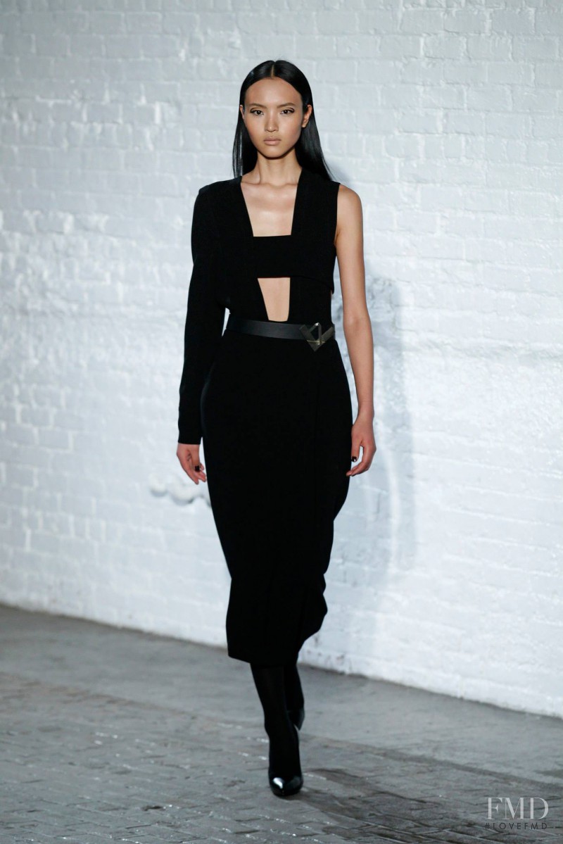 Luping Wang featured in  the Yigal Azrouel fashion show for Autumn/Winter 2015