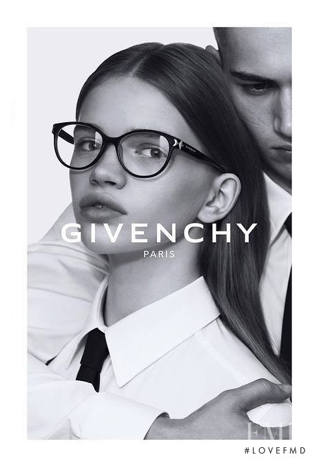 Stella Lucia featured in  the Givenchy Eyewear advertisement for Spring/Summer 2015