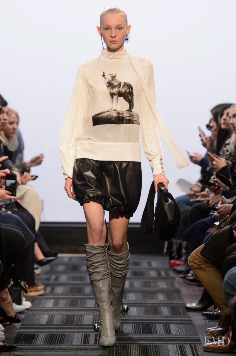 Nastya Sten featured in  the J.W. Anderson fashion show for Autumn/Winter 2015