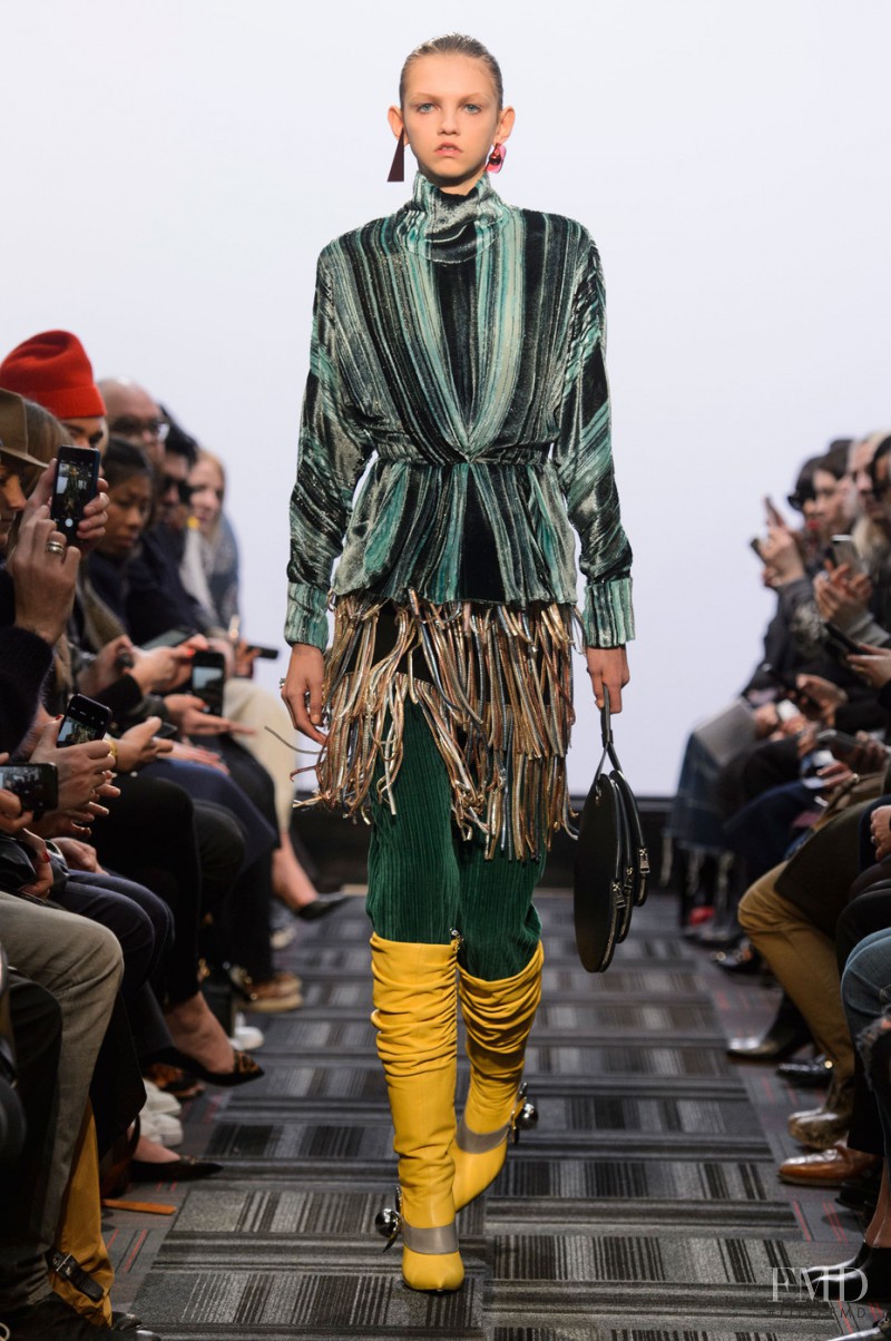 Molly Bair featured in  the J.W. Anderson fashion show for Autumn/Winter 2015