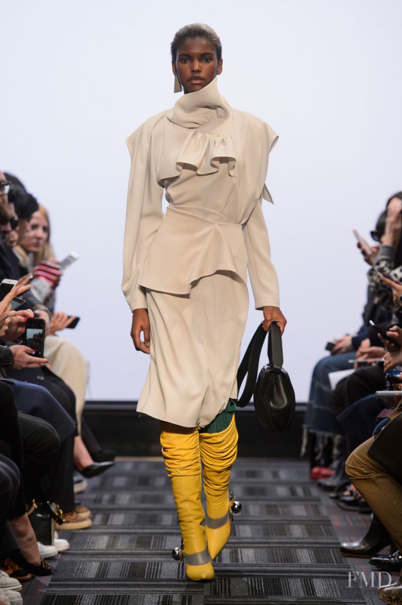 Amilna Estevão featured in  the J.W. Anderson fashion show for Autumn/Winter 2015