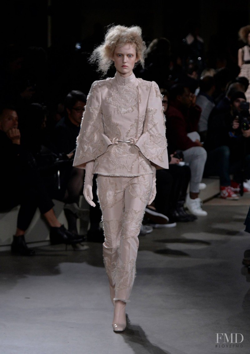 Harleth Kuusik featured in  the Alexander McQueen fashion show for Autumn/Winter 2015