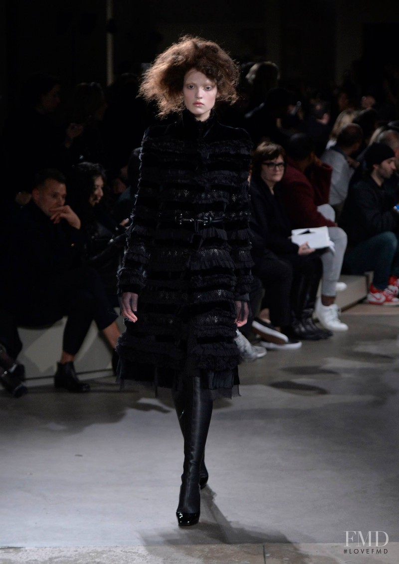 Camille Hurel featured in  the Alexander McQueen fashion show for Autumn/Winter 2015