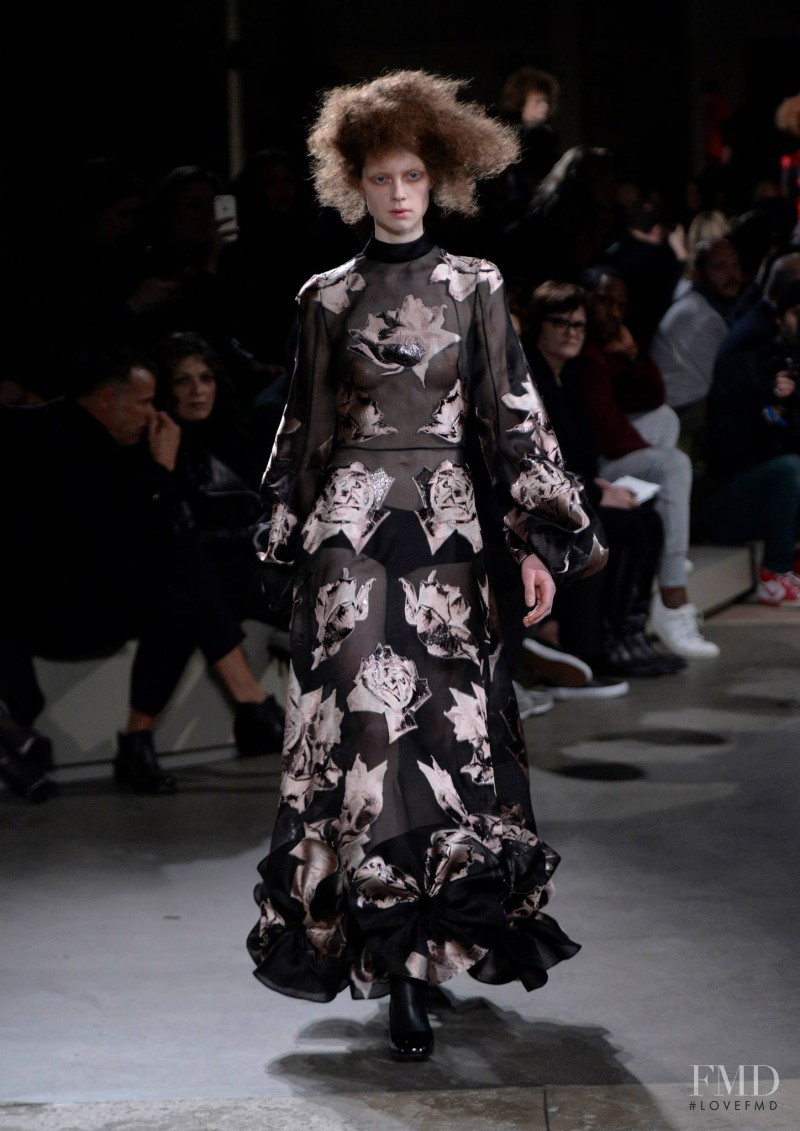 Jessica Burley featured in  the Alexander McQueen fashion show for Autumn/Winter 2015