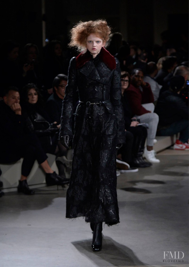 Molly Bair featured in  the Alexander McQueen fashion show for Autumn/Winter 2015