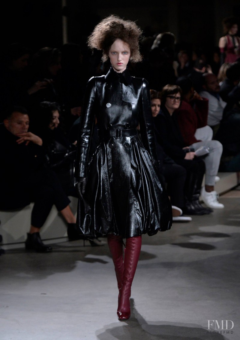 Liza Ostanina featured in  the Alexander McQueen fashion show for Autumn/Winter 2015